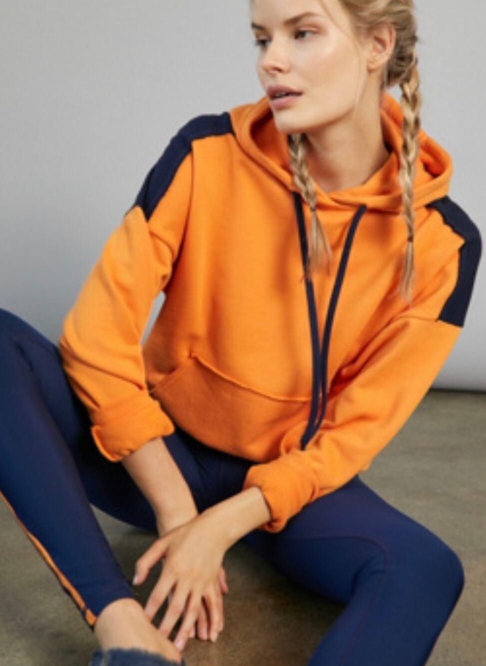 The Upside Arrow Color Block Cotton Pullover Hoodie XS/4